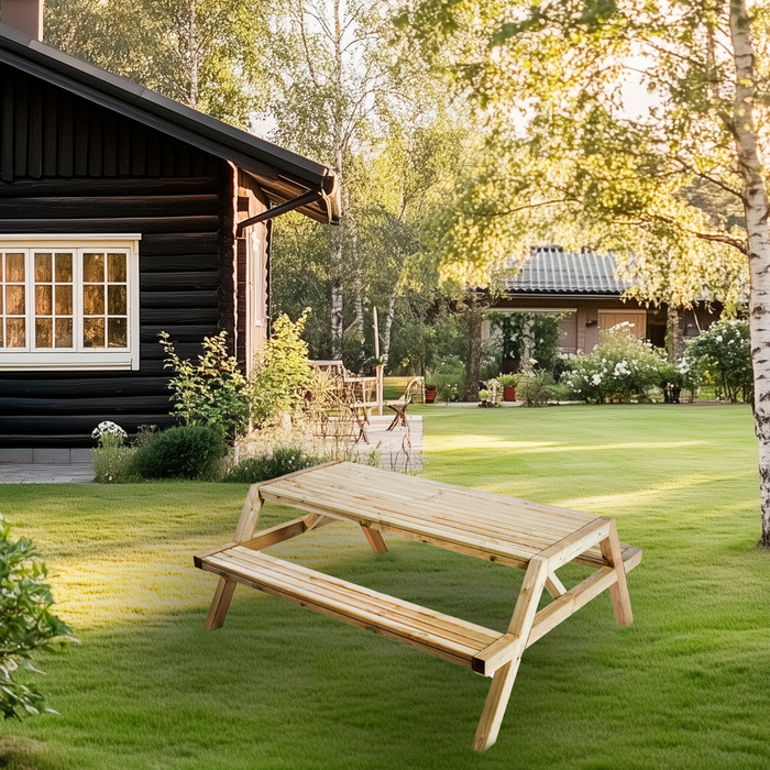 Bord-/bänkset XL Furu 200 x 170 cm Hortus